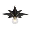 16 inch Flush Mount Ceiling Light, Industrial Black Metal Star Lights