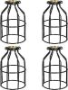 Simple Deluxe 4-Pack Adjustable Industrial Clamp on Metal Bulb Guard Cage for