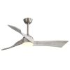 52 Inch Brushed Nickel Ceiling Fan Light With 6 Speed Remote Energy-saving DC