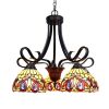 SERENITY Victorian Tiffany-Style Dark Bronze 5 Light Large Chandelier 25" Wide
