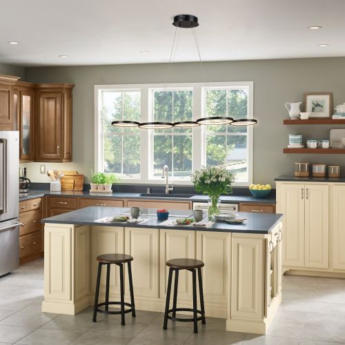 Circular Home LED line light with 40.9x16.9inch, monochromatic temperature XH