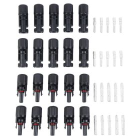 10 Pcs Male&Female Solar Panel Wire Cable Connector Set Connectors Waterproof