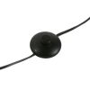 Rice paper floor lamp with dark wood base; bulb and paper shade