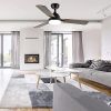 Simple Deluxe 44-inch Ceiling Fan with LED Light and Remote Control, 6-Speed