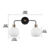Modern Wall Light Sconce Dual Head Lamp Exterior Wall Fixture Bathroom Lights