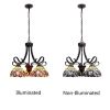 SERENITY Victorian Tiffany-Style Dark Bronze 5 Light Large Chandelier 25" Wide