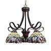 SERENITY Victorian Tiffany-Style Dark Bronze 5 Light Large Chandelier 25" Wide