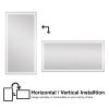 84 in. W x 42 in. H Rectangular Frameless LED Light Wall Vertical/Horizontal Bathroom Vanity Mirror in Aluminum