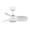 28 In Intergrated LED Ceiling Fan Lighting with White ABS Blade