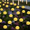 Solar LED Ball Stake Lights Outdoor Garden Light Pathway Landscape Decor Lamp