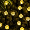 Solar LED Ball Stake Lights Outdoor Garden Light Pathway Landscape Decor Lamp