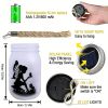 1pc, Outdoor Waterproof Fairy Solar Mason Jar Light, DIY Frosted Glass Jar Elf Decorative Light, Luminous Night Light, Flower Fairy Decorative Bottle