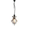 Perth Wooden Chandelier With Metal Chain And One Bulb Holder, White