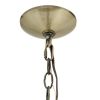 Modern 5-Light 20.5" Clear Glass and Metal Hanging Pendant Chandelier, Brass