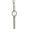 Modern 5-Light 20.5" Clear Glass and Metal Hanging Pendant Chandelier, Nickel