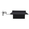 Outdoor Solar Lamps 12 pcs LED Square 4.7" Black