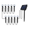 Solar LED Ball Stake Lights Outdoor Garden Light Pathway Landscape Decor Lamp