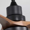 Ceiling Fan With Lights 3 Carved Wood Blade Noiseless Reversible Motor Remote