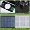 216 LEDs Solar Outdoor Light Motion Sensor Security Flood Lamp Wall Wireless Solar Lamp with 3 Adjustable Heads IP65 Waterproof for Garden Patio Garag