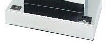 22"H CHROME SQUARE CRYSTAL CENTERPIECE with Night Light + USB Port + Power Outlet