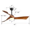 52 Inch Ceiling Fan Light With 6 Speed Remote Energy-saving DC Motor