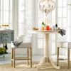 Antiqued Wood And Metal Chandelier, White