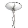 Modern 3-Light 15" Clear Glass and Metal Hanging Pendant Chandelier, Chrome