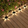 Solar Power Ground Lights Floor Decking Wall Fence Step Path Garden Lamp