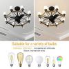 [Video]Matte Black Ceiling Fans With Remote Control 8 lights, DC Motor, 3 ABS