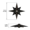 16 inch Flush Mount Ceiling Light, Industrial Black Metal Star Lights