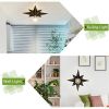 16 inch Flush Mount Ceiling Light, Industrial Black Metal Star Lights