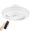 17.71in LED Ceiling Fan with Light Round Pendant Fan Lamp Low Profile Fan Light with 6 Fan Speed 3 Colors Remote Control APP Control Timer Function