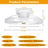 19.7in Ceiling Fan with 60W Light Round Pendant Fan Lamp LED Ceiling Fan with 6-Fan Speed 3000-6500W Light Color Adjustment Remote Control Timer APP C