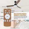 Simple Deluxe 44-inch Ceiling Fan with LED Light and Remote Control, 6-Speed