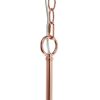 Modern 5-Light 20.5" Clear Glass and Metal Hanging Pendant Chandelier, Rose Gold