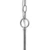 Modern 3-Light 15" Clear Glass and Metal Hanging Pendant Chandelier, Chrome
