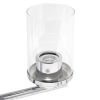 Modern 3-Light 15" Clear Glass and Metal Hanging Pendant Chandelier, Chrome