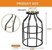 Simple Deluxe 4-Pack Adjustable Industrial Clamp on Metal Bulb Guard Cage for