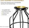 Simple Deluxe 4-Pack Adjustable Industrial Clamp on Metal Bulb Guard Cage for