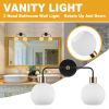 Modern Wall Light Sconce Dual Head Lamp Exterior Wall Fixture Bathroom Lights