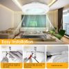 17.71in LED Ceiling Fan with Light Round Pendant Fan Lamp Low Profile Fan Light with 6 Fan Speed 3 Colors Remote Control APP Control Timer Function