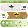 16 inch Flush Mount Ceiling Light, Industrial Black Metal Star Lights