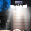 216 LEDs Solar Outdoor Light Motion Sensor Security Flood Lamp Wall Wireless Solar Lamp with 3 Adjustable Heads IP65 Waterproof for Garden Patio Garag