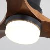 Ceiling Fan With Lights 3 Carved Wood Blade Noiseless Reversible Motor Remote