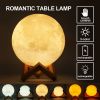 3D USB LED Night Lunar Light Printing Moon Lamp Moonlight Touch 3 Color Changing
