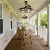 Ceiling Fan with Light - Flush Mount Ceiling Fans with Lights , Low Profile Ceiling Fans with Remote Control,42" Outdoor Ceiling Fans,Timing