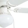 Hero 28" White Low Profile Ceiling Fan with Light