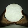 3D USB LED Night Lunar Light Printing Moon Lamp Moonlight Touch 3 Color Changing
