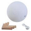 3D USB LED Night Lunar Light Printing Moon Lamp Moonlight Touch 3 Color Changing
