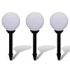 Outdoor Pathway Lamps 3 pcs LED 7.9" with Ground Spike